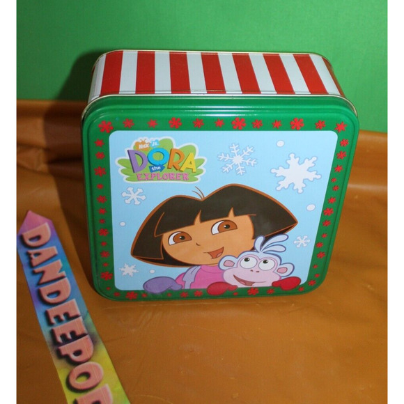 Nickelodeon Carlton Cards Dora The Explorer Friends Ornament Trio Set In Tin Box - Picture 1 of 4